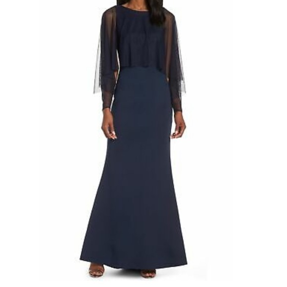 HOT ! Eliza J Scuba Gown Ball Gown Eliza J One Shoulder Scuba Gown Cocktail  Dress Eliza J